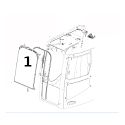 SZYBA PRZEDNIA GÓRNA LAMINOWANA KOPARKA GĄSIENICOWA VOLVO ECR145CL ECR145DL 14570748