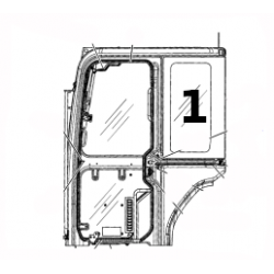 SZYBA BOCZNA ZA DRZWIAMI MINIKOPARKA CATERPILLAR 303E CR 304C CR 305.5D CR 2811155