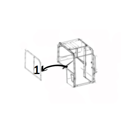 SZYBA PRAWA PRZESUWNA MINIKOPARKA JCB 48Z-1 57C-1 336/B8533