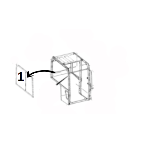SZYBA PRAWA PRZESUWNA TYLNA MINIKOPARKA JCB 48Z-1 57C-1 336/B8532