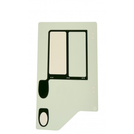 GLASS TOUGHENED GREEN WITH SCREEN PRINT CVA DOOR, WITHOUT GLASS DOOR UPPER SLIDER