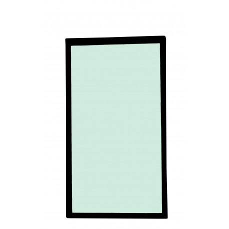 GLASS TOUGHENED GREEN WITH SCREEN PRINT CVA REAR FIXTURE