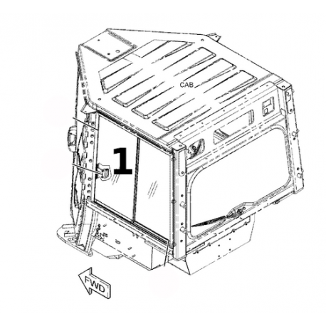 SZYBA LEWA STRONA PRZEDNIA PRZESUWNA SPYCHARKA GĄSIENICOWA CAT D6 5234106