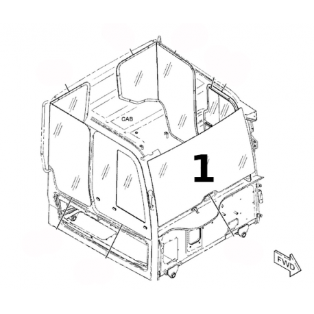 SZYBA PRZEDNIA LAMINOWANA WOZIDŁO CAT 725 730D 745D 5080792