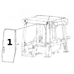 SZYBA DRZWI LEWA STRONA SITODRUK ŁADOWARKA GĄSIENICOWA CAT 963D 2528284