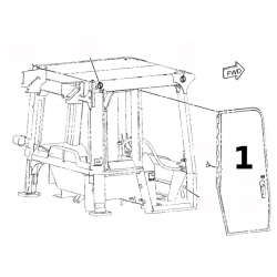 SZYBA DRZWI PRAWA STRONA SITODRUK ŁADOWARKA GĄSIENICOWA CAT 963D 2528297