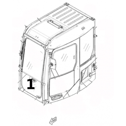 SZYBA PRZEDNIA DOLNA MINIKOPARKA/KOPARKA GĄSIENICOWA CATERPILLAR 308D 315F 3531939