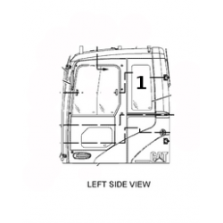 SZYBA BOCZNA ZA DRZWIAMI SITODRUK MINIKOPARKA/KOPARKA GĄSIENICOWA CATERPILLAR 308D 314C 1961469