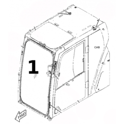 SZYBA PRZEDNIA LAMINOWANA KOPARKA KOŁOWA/GĄSIENICOWA CATERPILLAR M318 320 4865437