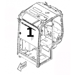 SZYBA PRZEDNIA GÓRNA SITODRUK MINIKOPARKA CATERPILLAR 301.8 5259440