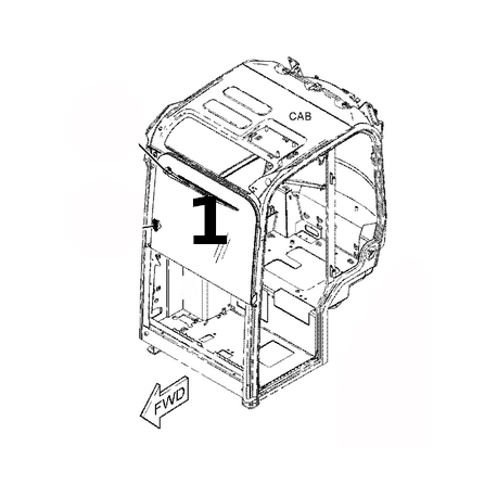 SZYBA PRZEDNIA GÓRNA SITODRUK MINIKOPARKA CATERPILLAR 301.8 5259440