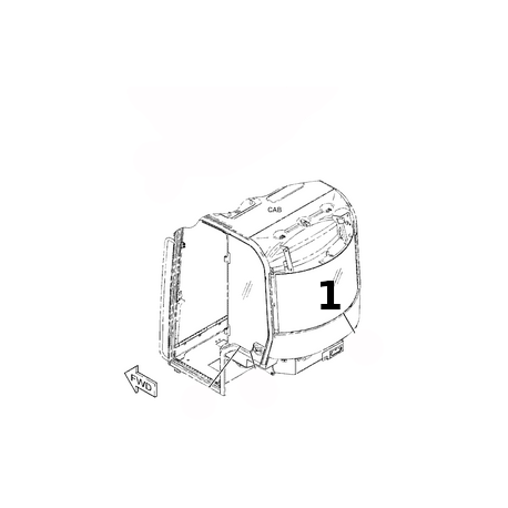 SZYBA TYLNA SITODRUK MINIKOPARKA CATERPILLAR 301.8 5259447