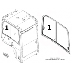 SZYBA PRAWA STRONA TYLNA PRZESUWNA MINIKOPARKA CATERPILLAR 301.8 5259445