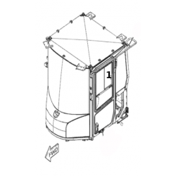 GLASS TOUGHENED GREEN CVA- DOOR UPPER REAR SLIDER