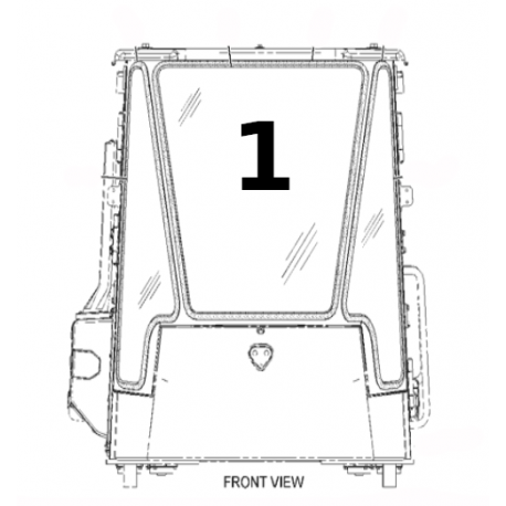 GLASS LAMINATED GRENE CVA FRONT ESTIMATED DIMENSIONS: 1115MM X 1075MM