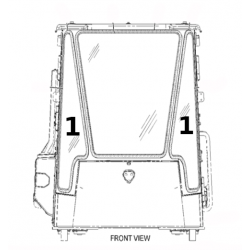 GLASS LAMINATED GREEN CVA FRONT LEFT/RIGHTHAND ESTIMATED DIMENSIONS: 1344MM X 536MM