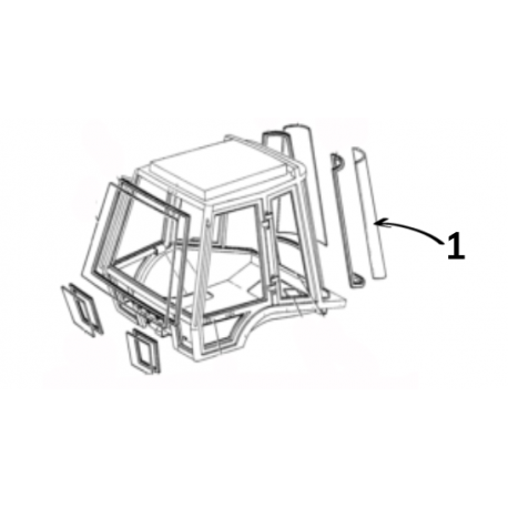 GLASS LAMINATED CLEAR CVA REAR LEFTHAND