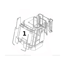 SZYBA PRZEDNIA LAMINOWANA CIĄGNIK JCB FASTRAC 125 150-T55 3200 827/30250