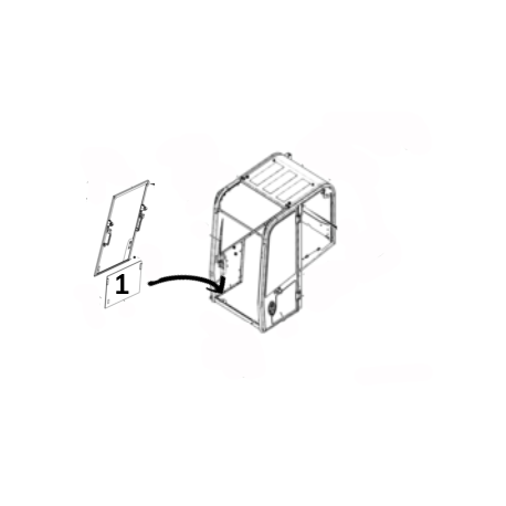 SZYBA PRZEDNIA DOLNA MINIKOPARKA JCB 85Z-1 57C-1 335/G0045
