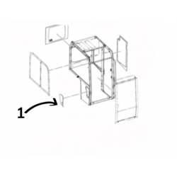 SZYBA PRAWA STRONA DOLNA SITODRUK MINIKOPARKA JCB 85Z-2 19C-1 333/W5354