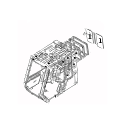SZYBA TYLNA PRZESUWNA KOPARKA GĄSIENICOWA/KOŁOWA JCB JS130 JS 130W KHN1296