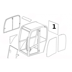 SZYBA TYLNA SITODRUK MINIKOPARKA JCB 803 8060 234/00704