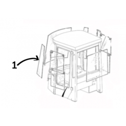 SZYBA LAMINOWANA PRZEDNIA BOCZNA LEWA/PRAWA STRONA ŁADOWARKA KOŁOWA JCB 416 827/30469
