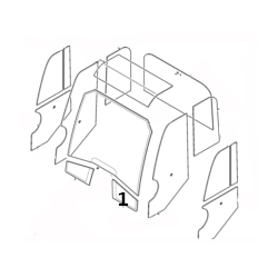 SZYBA LAMINOWANA PRZEDNIA DOLNA LEWA STRONA ŁADOWARKA KOŁOWA JCB TM320 827/80340