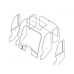 SZYBA LAMINOWANA PRZEDNIA DOLNA PRAWA STRONA ŁADOWARKA KOŁOWA JCB TM320 827/80341