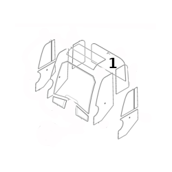 SZYBA TYLNA SITODRUK ŁADOWARKA KOŁOWA JCB TM320 827/80454