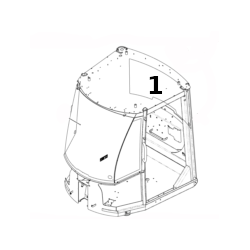 SZYBA TYLNA LAMINOWANA ŁADOWARKA KOŁOWA JCB 437 457 334/W2444