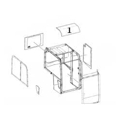 SZYBA DACHOWA LAMINOWANA MINIKOPARKA JCB 67C-1 85Z-2 335/A7234
