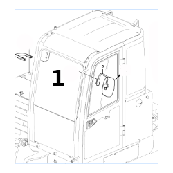 SZYBA PRZEDNIA GÓRNA LAMINOWANA KOPARKA KOŁOWA/GĄSIENICOWA/MINIKOPARKA VOLVO EW60C EC80D EC55C 14586617