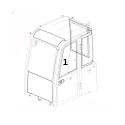 GLASS TOUGHENED GREEN CVA DOOR UPPER SLIDER