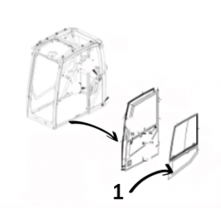 SZYBA DRZWI DOLNA SITODRUK KOPARKA KOŁOWA/GĄSIENICOWA VOLVO EW180E EC180E 14657625