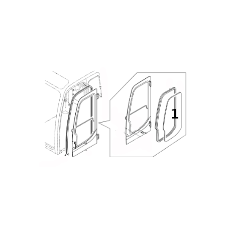 SZYBA DRZWI KOPARKA KOŁOWA/GĄSIENICOWA VOLVO EW55B EC55D 1166-01500