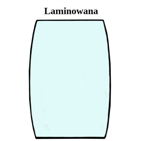 SZYBA LAMINOWANA ZIELONA SITODRUK CVA PRZEDNIA XL