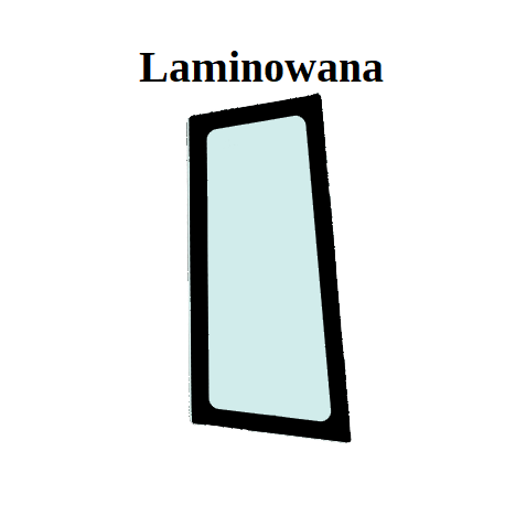 SZYBA LAMINOWANA ZIELONA Z SITODRUKIEM CVA