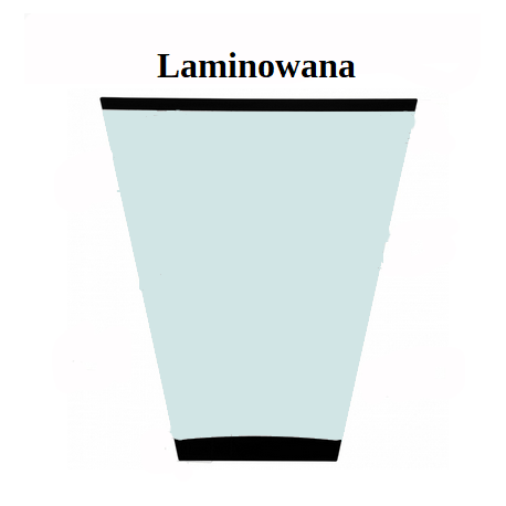 SZYBA LAMINOWANA ZIELONA Z SITODRUKIEM CVA