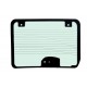 GLASS TOUGHENED GREEN WITH SCREEN PRINT CVA BACKLIGHT HEATED - CHECK THE SPACING OF MOUNTING HOLES