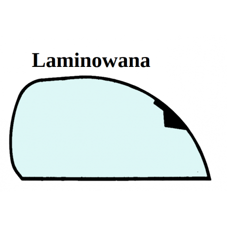 SZYBA LAMINOWANA ZIELONA Z SITODRUKIEM CVA