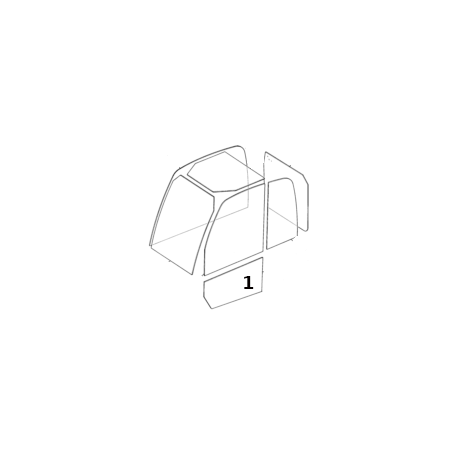 SZYBA DRZWI DOLNA HARTOWANA BEZBARWNA SITODRUK JCB 528-70 530-120