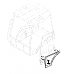 SZYBA DRZWI DOLNE LEWA/PRAWA STRONA HARTOWANA CASE 590SR NEW HOLLAND B90B MANITOU MLB625