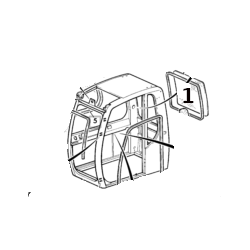 SZYBA TYLNA JCB JS130 JS130W JS145W JZ70 JHN0145 CVA