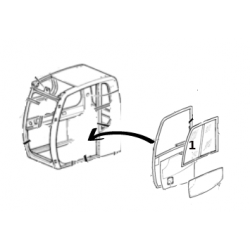 SZYBA DRZWI GÓRNA KOPARKA GĄSIENICOWA/KOŁOWA JCB JS180L JS145W JHN0137