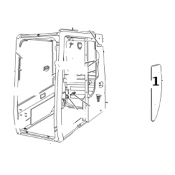 SZYBA BOCZNA ZA DRZWIAMI KOPARKA GĄSIENICOWA CATERPILLAR 318B 320B 1325097