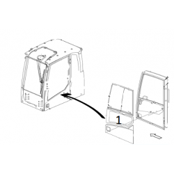 SZYBA DRZWI DOLNA KOPARKA GĄSIENICOWA/KOŁOWA VOLVO EC160C EW140C EW140D 11203348
