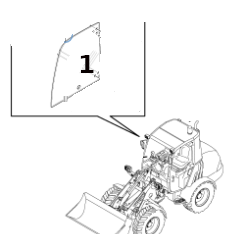 SZYBA PRAWA STRONA ŁADOWARKA KOŁOWA VOLVO L25F L25H L25 15214687